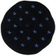 CHAPEAU FEMME - Coloris noir et bleu impèrial en VELOURS doublé POLAIRE 
